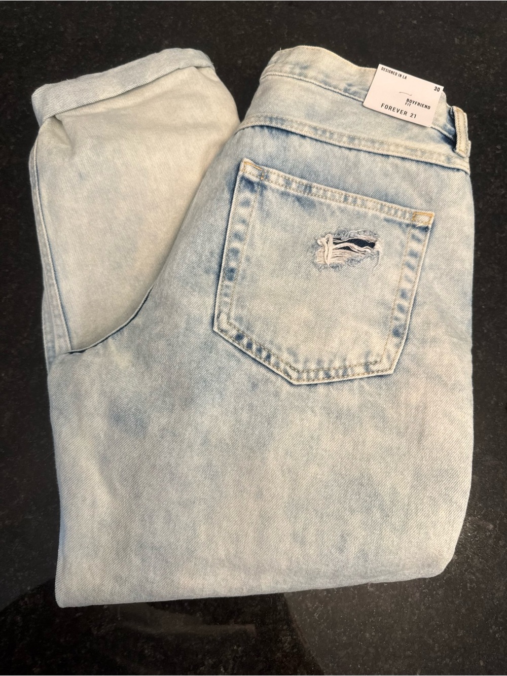 Forever 21 Light Blue Boyfriend Jeans